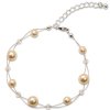 Náramok s perlami Sunny Pearl Light Gold 421002
