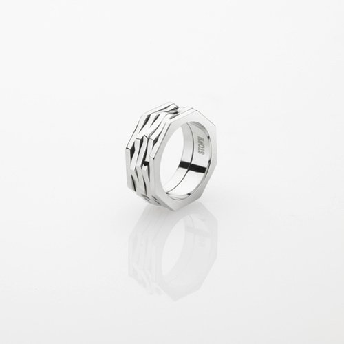 Oceľový prsteň Storm Wayvo Silver