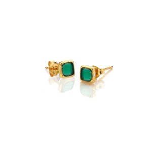 Strieborné náušnice Hot Diamonds X Gemstones Square DE771