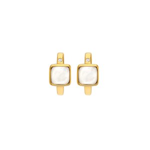 Strieborné náušnice Hot Diamonds X Gemstones Square DE767