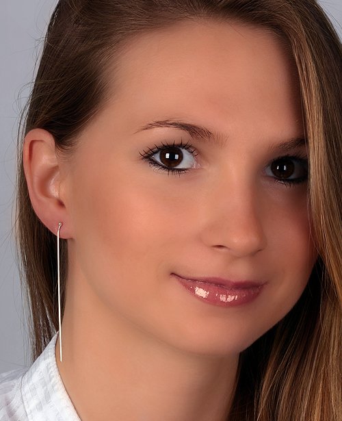 Náušnice strieborné, retiazka