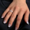 Prsteň strieborný, prepletený
