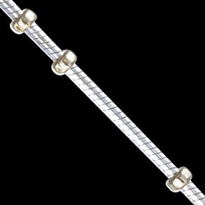 Retiazka na krk strieborná, chain/bead gold