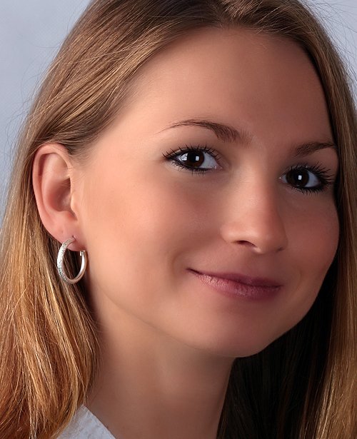 Náušnice strieborné, kruhy 2,5x25, satin