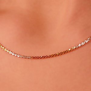 Retiazka strieborná, 3 color daisy chain