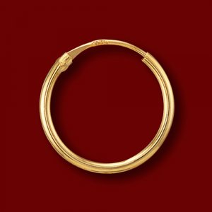 Náušnice zlaté, kruhy, 1x13mm