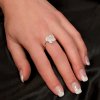 Prsteň strieborný, zirkón, kvietok