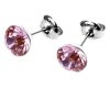 Náušnice s krištáľmi Swarovski ESSW11-ROSE