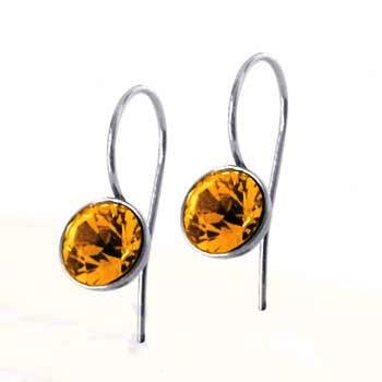 Náušnice z chirurgickej ocele ESSW-01-TOPAZ