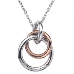 Strieborný prívesok Hot Diamonds Eternity Rose Gold DP373