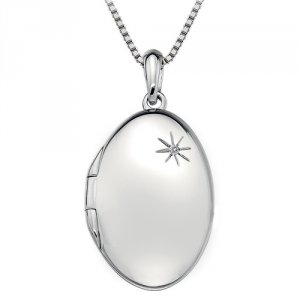 Strieborný prívesok Hot Diamonds Memoirs Oval Locket