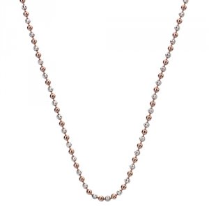 Strieborná retiazka Hot Diamonds Emozioni Silv and Rose Gold Bead Chain 30