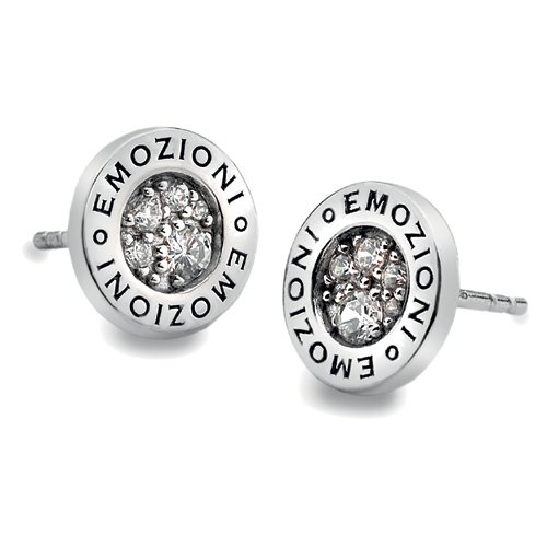 Strieborné náušnice Hot Diamonds Emozioni Pianeta Clear DE402