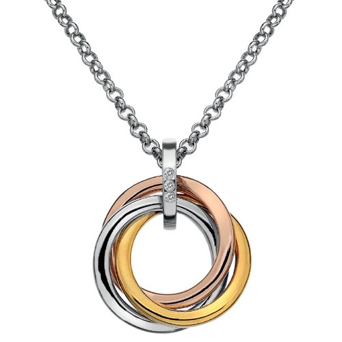 Strieborný prívesok Hot Diamonds Trio Rose Gold DP544