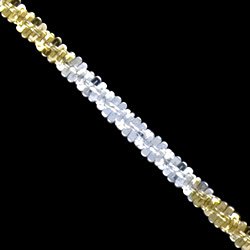 Náramok strieborný, 3 color daisy chain