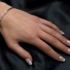 Náramok strieborný, pevný