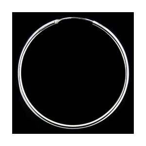 Náušnice strieborné, kruhy 2x50