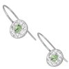 Náušnice s krištáľmi Swarovski ESSW08-PERIDOT