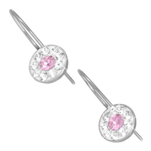 Náušnice s krištáľmi Swarovski ESSW08-ROSE
