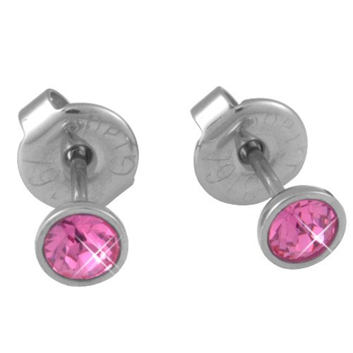 Náušnice s krištáľmi Swarovski ESSW10-ROSE