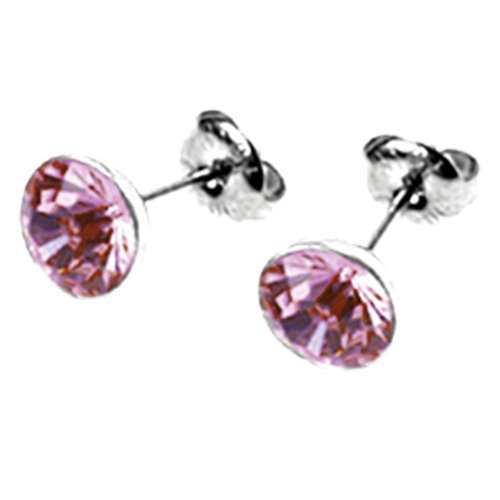 Náušnice s krištáľmi Swarovski ESSW11-ROSE