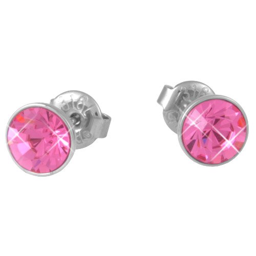 Náušnice s krištáľmi Swarovski ESSW12-ROSE
