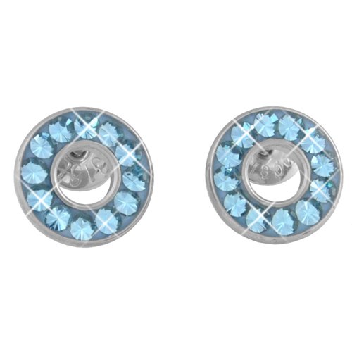 Náušnice s krištáľmi Swarovski ESSW21-AQUA