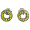 Náušnice s krištáľmi Swarovski ESSW21-OLIVINE
