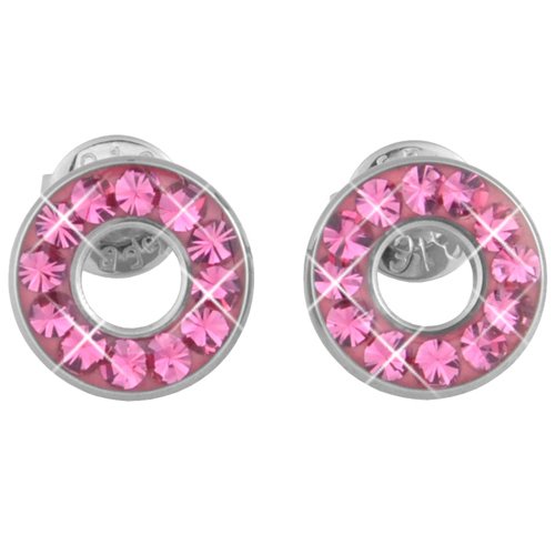 Náušnice s krištáľmi Swarovski ESSW21-ROSE