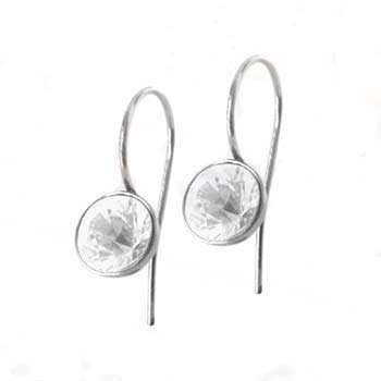 Náušnice z chirurgickej ocele ESSW-01-CRYSTAL
