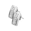 Náušnice z chirurgickej ocele ESSW-04-CRYSTAL