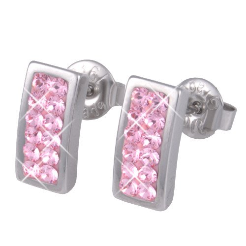 Náušnice z chirurgickej ocele ESSW-04-ROSE