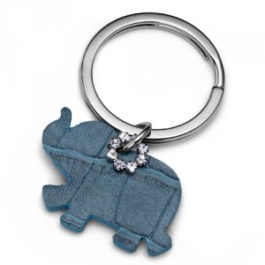Prívesok na kľúče s krištáľmi Swarovski Oliver Weber Elephant Blue