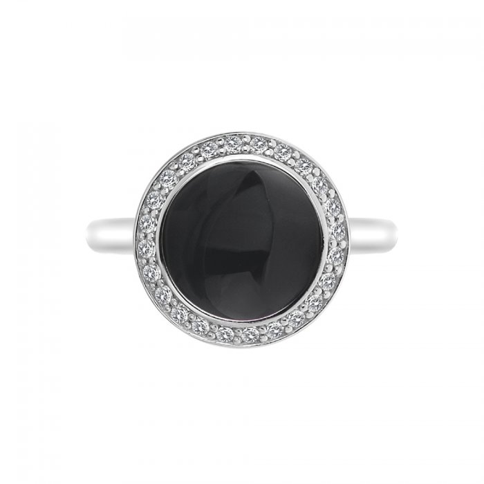 Strieborný prsteň Hot Diamonds Emozioni Laghetto Black