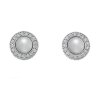 Strieborné náušnice Hot Diamonds Emozioni Giove Pearl
