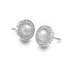 Strieborné náušnice Hot Diamonds Emozioni Giove Pearl