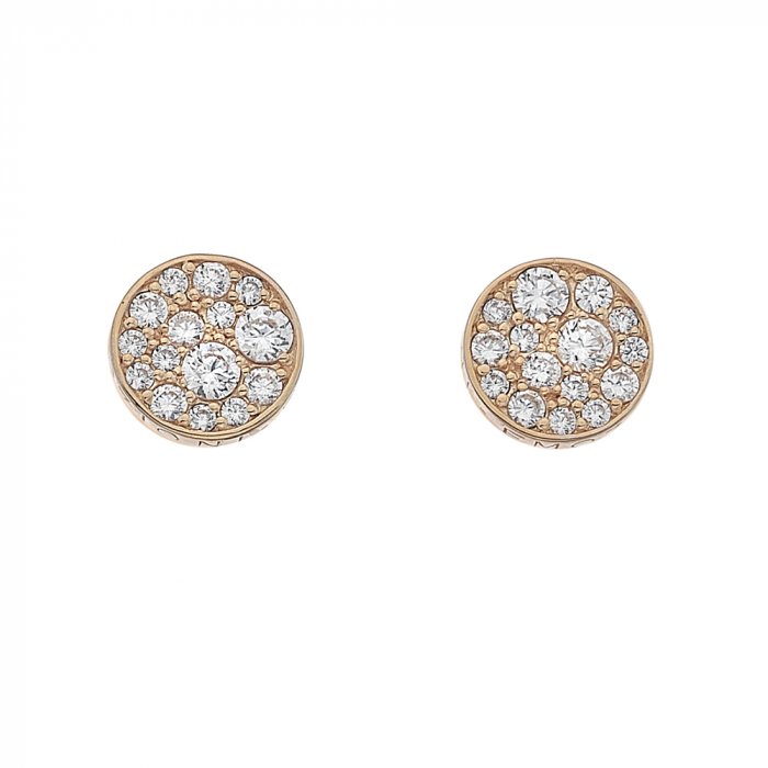 Strieborné náušnice HOT DIAMONDS Emozioni Scintilla Rose Gold DE457