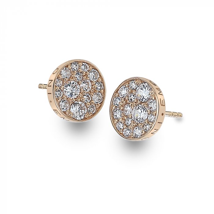 Strieborné náušnice HOT DIAMONDS Emozioni Scintilla Rose Gold DE457