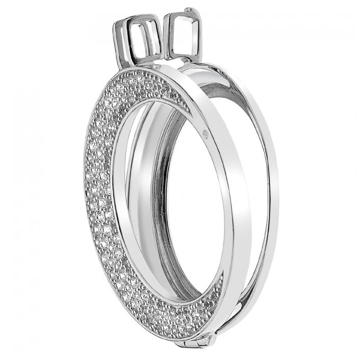 Strieborný prívesok Hot Diamonds Emozioni Luna Coin Keeper