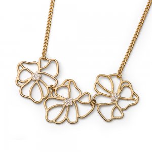 Náhrdelník s krištálmi Swarovski Oliver Weber Prominent gold crystal