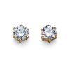 Náušnice s krištáľmi Swarovski Oliver Weber Brilliance Medium gold crystal