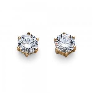 Náušnice s krištáľmi Swarovski Oliver Weber Brilliance Medium gold crystal
