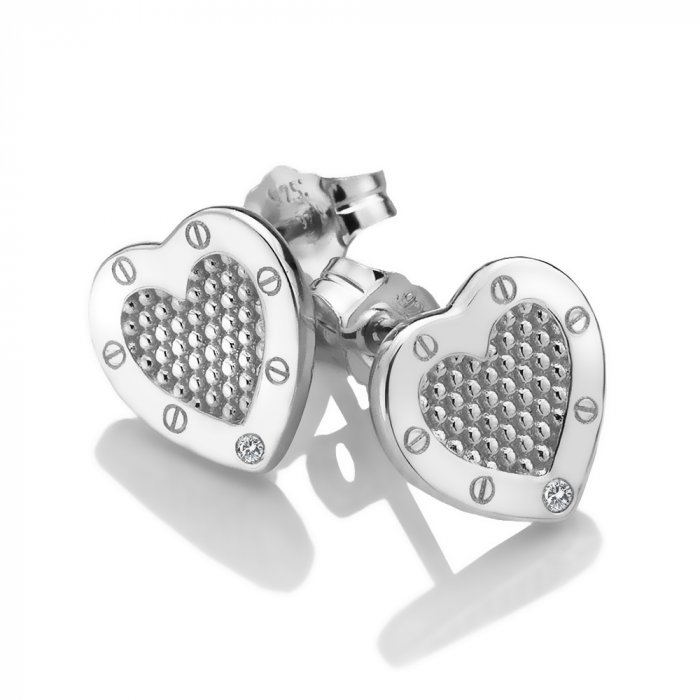 Strieborné náušnice Hot Diamonds Love DE528