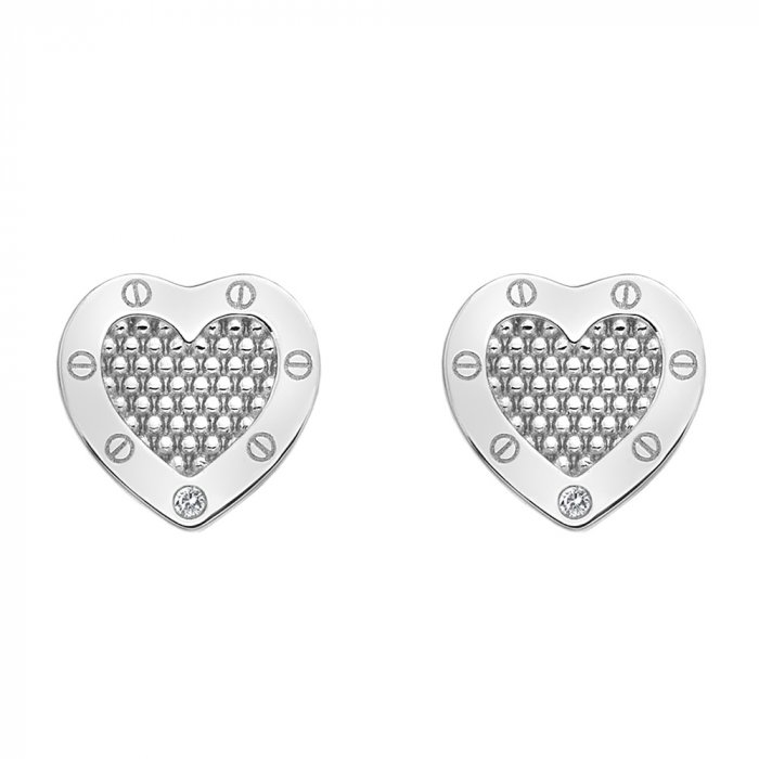 Strieborné náušnice Hot Diamonds Love DE528
