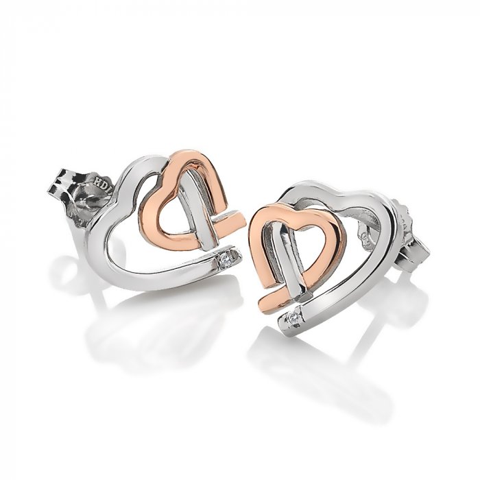 Strieborné náušnice Hot Diamonds Love DE532