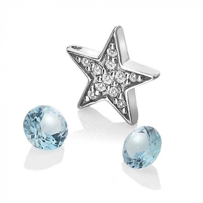 Prívesok Hot Diamonds Anais element hviezda modrý Topaz AC110