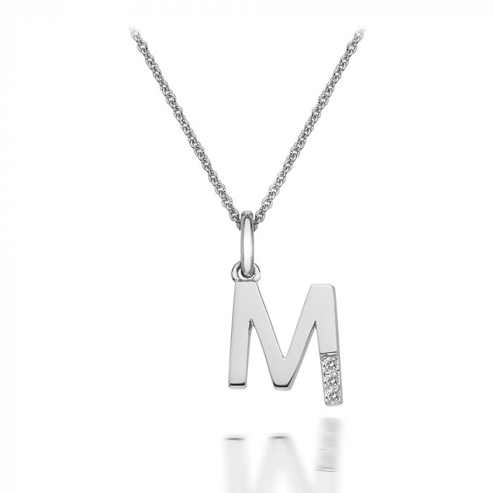 Strieborný prívesok Hot Diamonds Micro M Clasic DP413