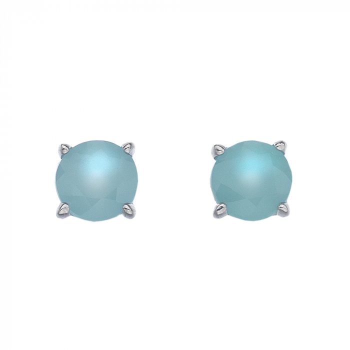 Strieborné náušnice Hot Diamonds Anais modrý achát AE009