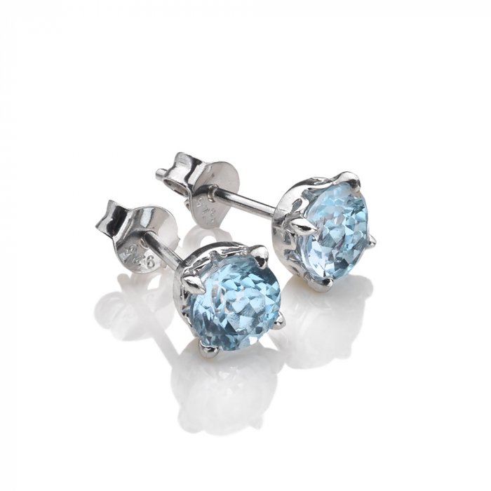 Strieborné náušnice Hot Diamonds Anais modrý Topaz AE012