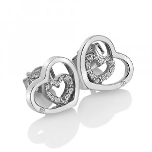 Strieborné náušnice Hot Diamonds Adorable Encased DE548